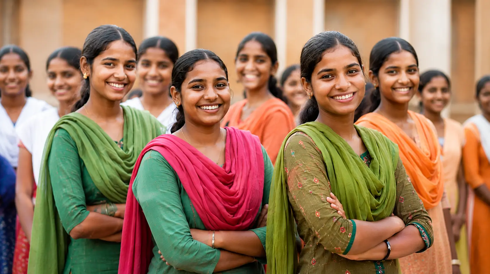 Young women smiling together with hope and confidence